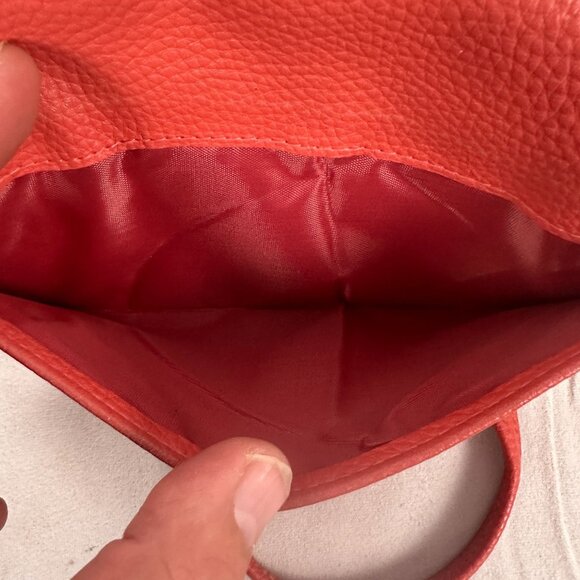 Leather Crossbody Bag With Adjustable Strap & Gold Ring Accents - Picture 7 of 9